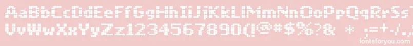 Mobile-fontti – valkoiset fontit vaaleanpunaisella taustalla
