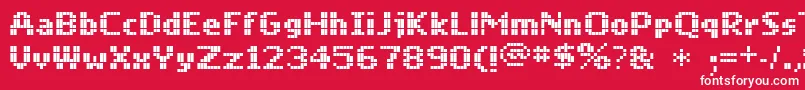 Mobile Font – White Fonts on Red Background