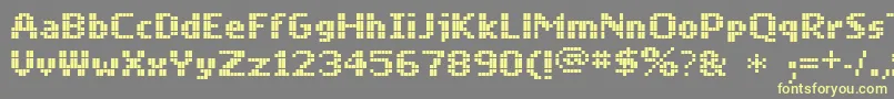 Mobile Font – Yellow Fonts on Gray Background