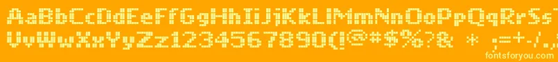 Mobile Font – Yellow Fonts on Orange Background
