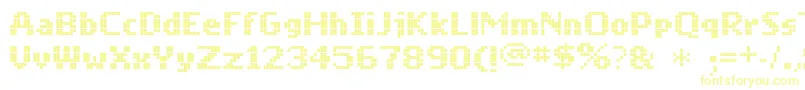 Mobile-Schriftart – Gelbe Schriften auf weißem Hintergrund