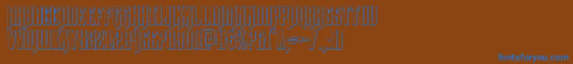 Hawkmoon3D Font – Blue Fonts on Brown Background