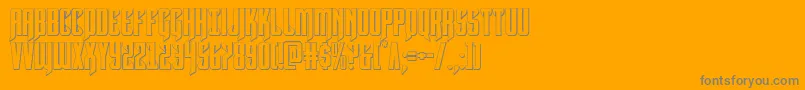 Hawkmoon3D Font – Gray Fonts on Orange Background