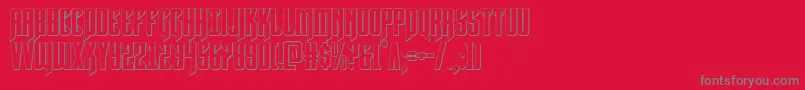 Hawkmoon3D Font – Gray Fonts on Red Background