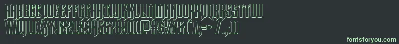 Hawkmoon3D Font – Green Fonts on Black Background