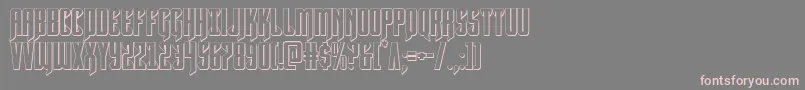 Hawkmoon3D Font – Pink Fonts on Gray Background