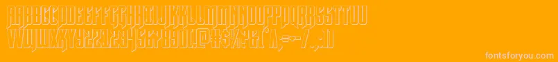 Hawkmoon3D-Schriftart – Rosa Schriften auf orangefarbenem Hintergrund