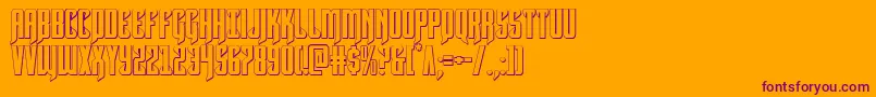 Hawkmoon3D Font – Purple Fonts on Orange Background