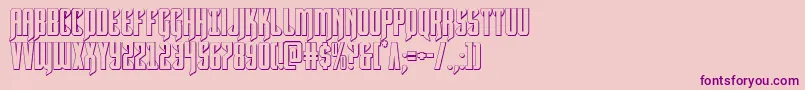 Hawkmoon3D Font – Purple Fonts on Pink Background
