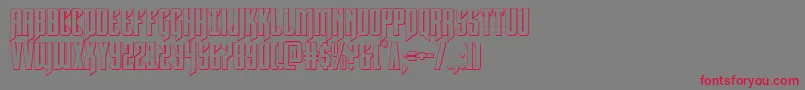 Police Hawkmoon3D – polices rouges sur fond gris