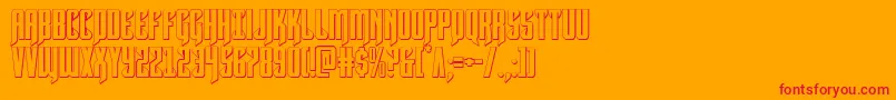 Hawkmoon3D Font – Red Fonts on Orange Background
