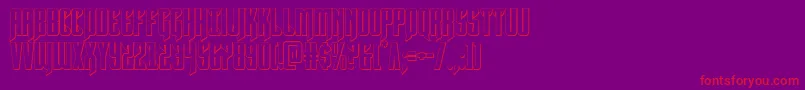Hawkmoon3D Font – Red Fonts on Purple Background