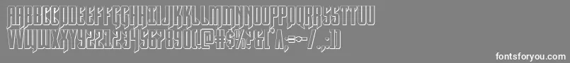 フォントHawkmoon3D – 灰色の背景に白い文字
