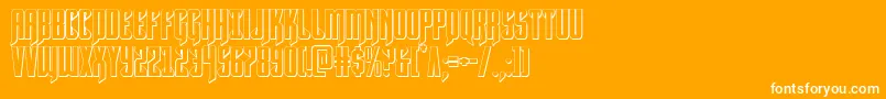 Hawkmoon3D Font – White Fonts on Orange Background