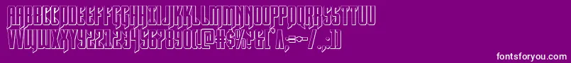 Hawkmoon3D Font – White Fonts on Purple Background