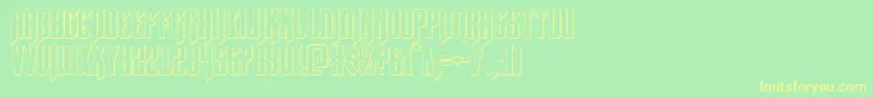 Hawkmoon3D Font – Yellow Fonts on Green Background