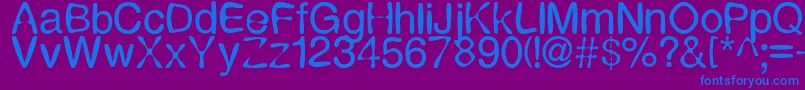 Expressi Font – Blue Fonts on Purple Background