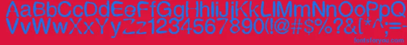 Expressi Font – Blue Fonts on Red Background