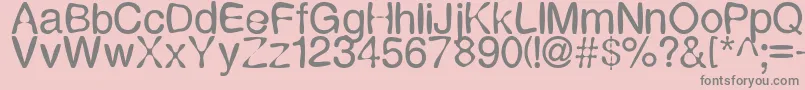 More about Expressi Font Expressi Font – Gray Fonts on Pink Background