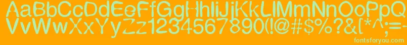 Expressi Font – Green Fonts on Orange Background