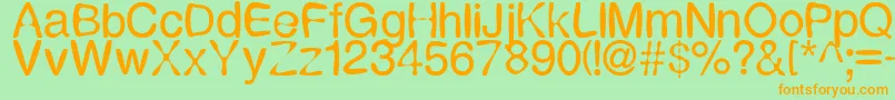 Expressi Font – Orange Fonts on Green Background