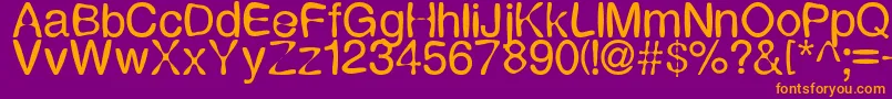 Expressi Font – Orange Fonts on Purple Background