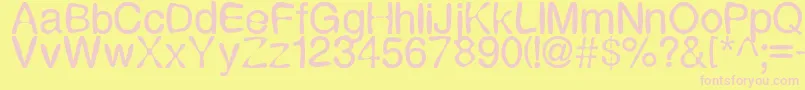 Expressi Font – Pink Fonts on Yellow Background