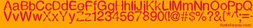 Expressi Font – Red Fonts on Orange Background