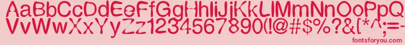 Expressi Font – Red Fonts on Pink Background