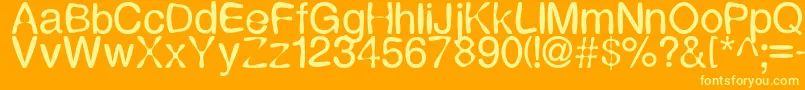 Expressi Font – Yellow Fonts on Orange Background