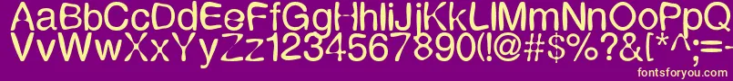 Expressi Font – Yellow Fonts on Purple Background