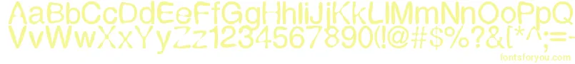 Expressi Font – Yellow Fonts on White Background