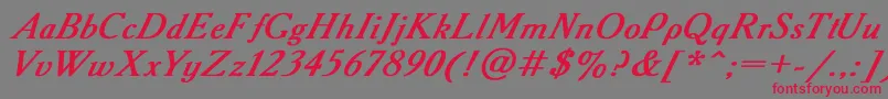 Academy2-Schriftart – Rote Schriften auf grauem Hintergrund