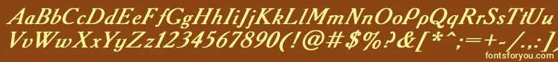 Academy2 Font – Yellow Fonts on Brown Background
