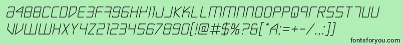 Escapeartistsemital Font – Black Fonts on Green Background