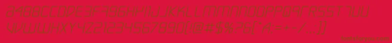 Escapeartistsemital Font – Brown Fonts on Red Background