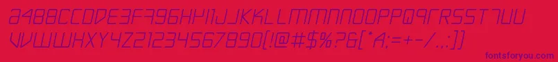 Шрифт Escapeartistsemital – фиолетовые шрифты на красном фоне
