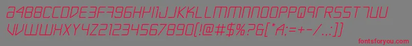 Escapeartistsemital Font – Red Fonts on Gray Background