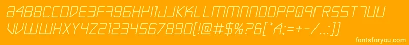 Escapeartistsemital Font – Yellow Fonts on Orange Background