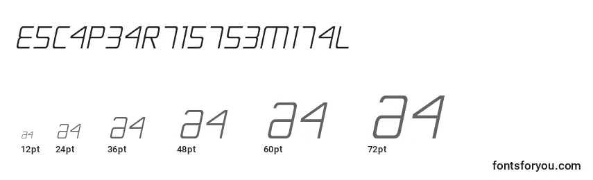 Escapeartistsemital Font Sizes