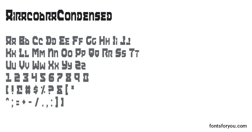 Schriftart AiracobraCondensed – Alphabet, Zahlen, spezielle Symbole