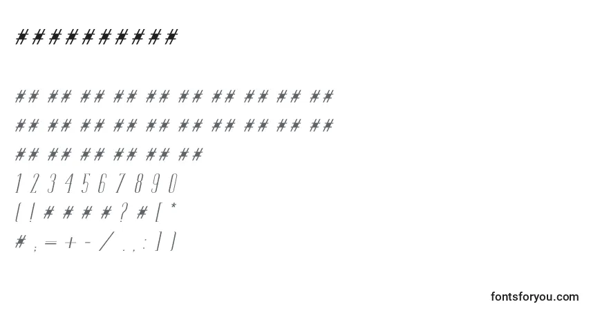 TamiItalic-fontti – aakkoset, numerot, erikoismerkit