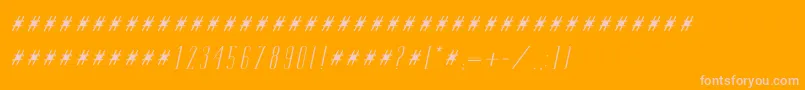 TamiItalic Font – Pink Fonts on Orange Background