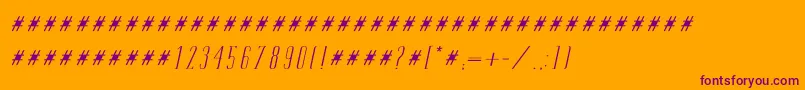 TamiItalic Font – Purple Fonts on Orange Background