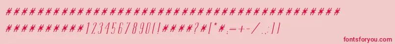 TamiItalic Font – Red Fonts on Pink Background