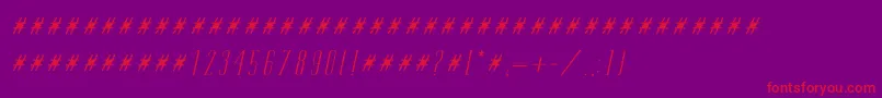 fuente TamiItalic – Fuentes Rojas Sobre Fondo Morado