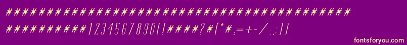 TamiItalic Font – Yellow Fonts on Purple Background