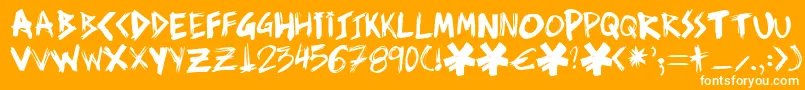 Ziperhead Font – White Fonts on Orange Background