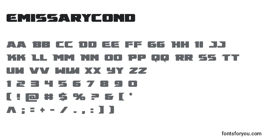 Fuente Emissarycond - alfabeto, números, caracteres especiales