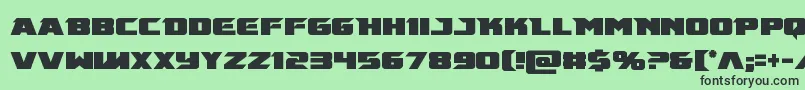Emissarycond Font – Black Fonts on Green Background